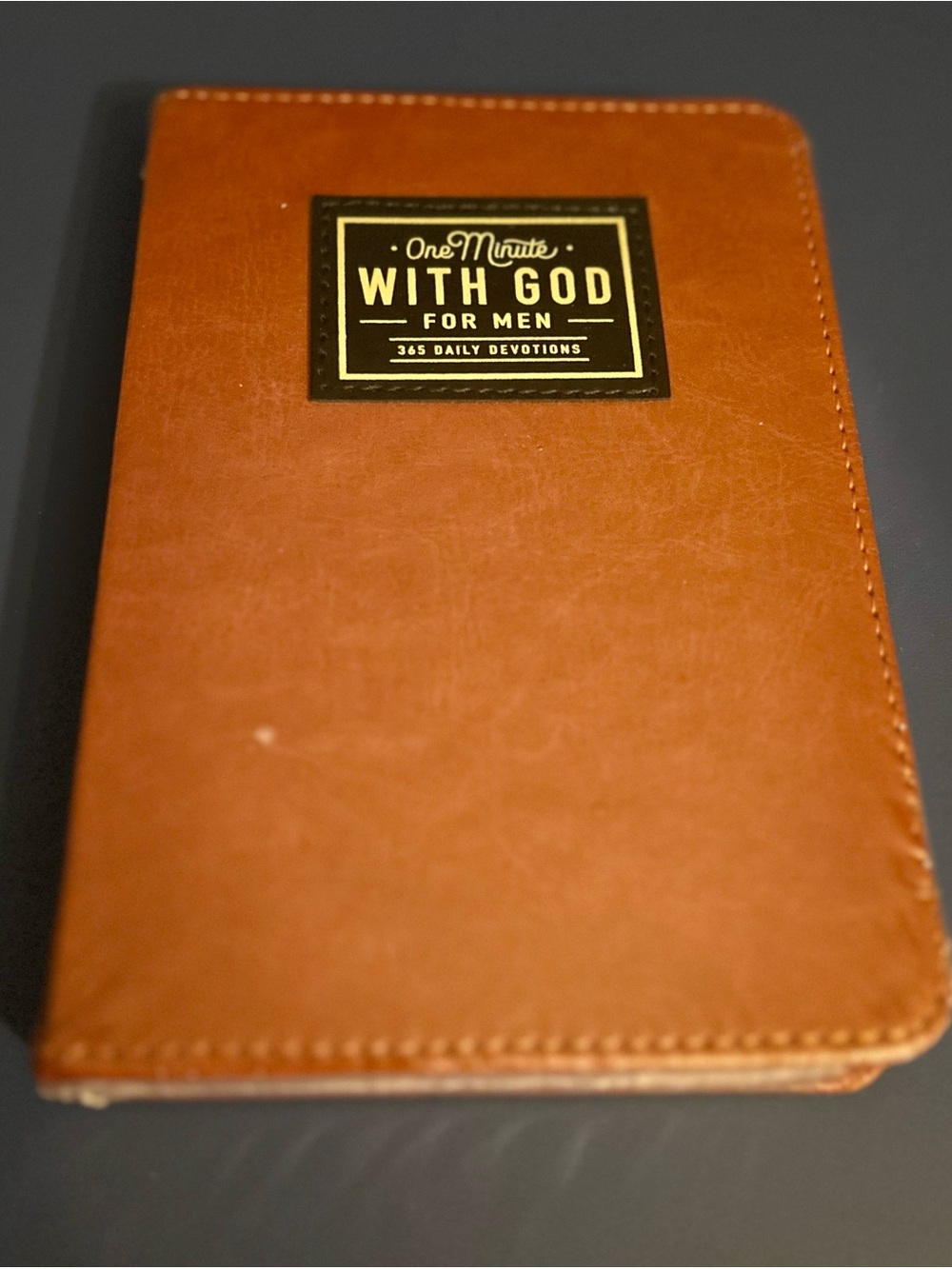 One Minute With God For Men Brown Leather Devotional